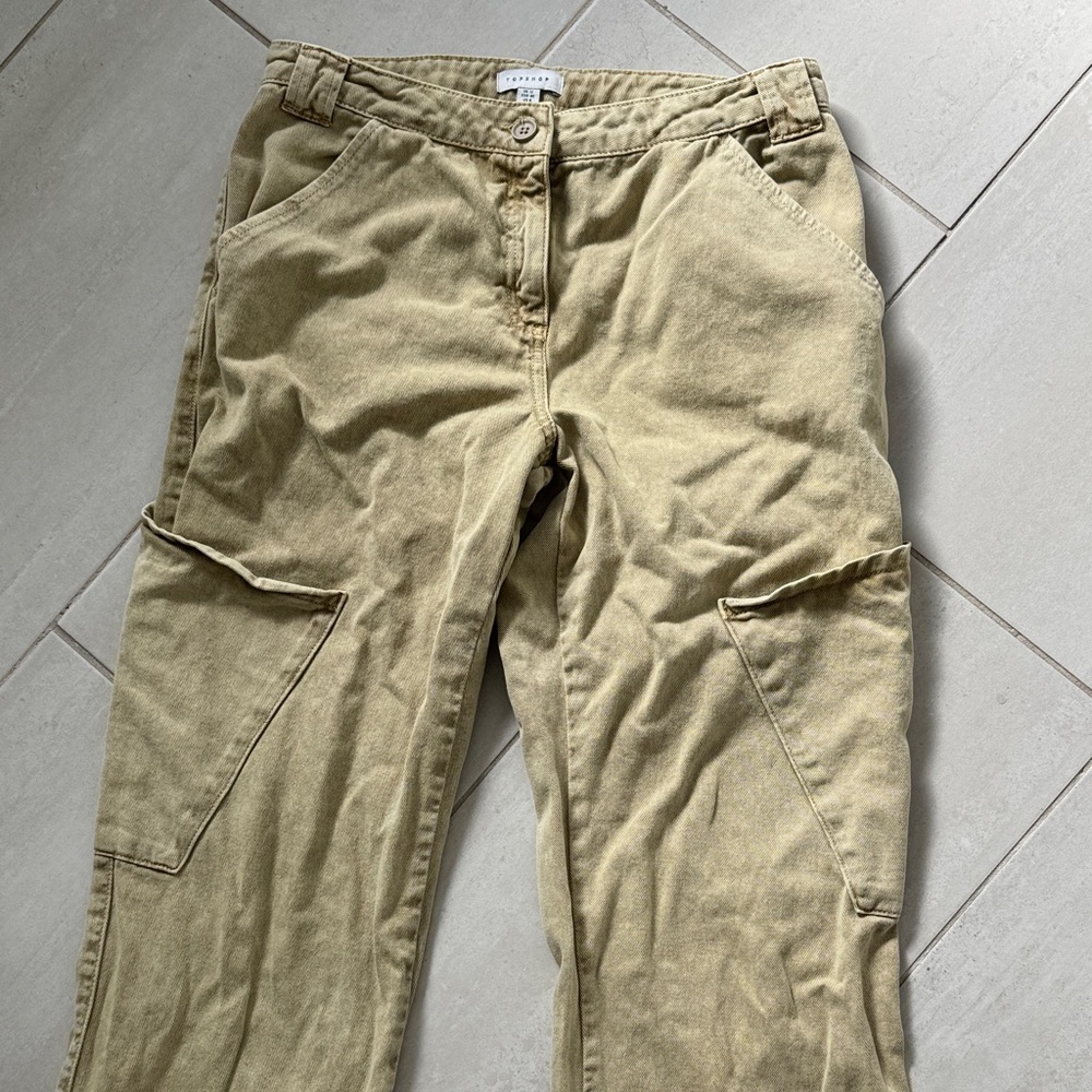 Topshop Light Green Cargo Pants